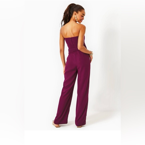 Lilly Pulitzer Rosalie Purple Jumpsuit 12 - Picture 3 of 5
